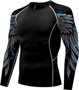 2026 Boxing Jersey <b>Men</b> MMA Rash Guard Jiu Jitsu Bjj T-<b>Shirt</b> <b>Compression</b> <b>Shirt</b> Quick Dry Gym Running Training BJJ Rash Guard - Product Image 6