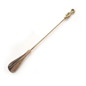 Chausse-pied de luxe en laiton massif avec poignée nœud marin, accessoire de dressing vintage pour la maison, les voyages et les cadeaux d'entreprise - Product Image 1
