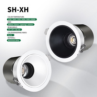 Projecteur LED encastré anti-éblouissement 12W, en aluminium, Ra92, pour éclairage mural et encastré profond