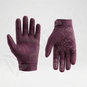 Customized Durable PU Windproof Motorbike Racing <b>Gloves</b> with Hard Knuckle Protection Full Finger Anti Slip <b>Touchscreen</b> Design - Product Image 2