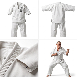 Kimono de Jiu-Jitsu pour adulte de haute qualité, coupe sur mesure, tissage perlé 450 GSM, pantalon Ripstop de MALUZA INDUSTRIES - Product Image 5