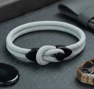 Minimalist Braided Leather and Cotton Children's Cute <b>Bracelet</b> Durable Handcrafted Adjustable Cord for Anniversary Occasions - Product Image 1