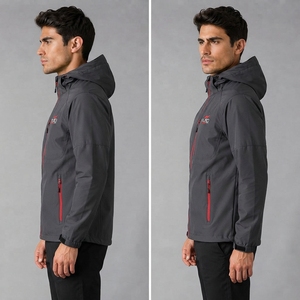 Hip Hop Hooded <b>Canvas</b> Windbreaker <b>Jacket</b> Men Women Winter Breathable Waterproof Front High Street Fashion Windbreaker <b>Jacket</b> - Product Image 5