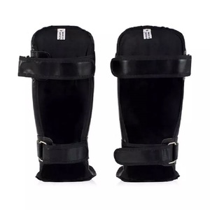 Protège-tibias de boxe professionnels bleu-noir en EVA légers et protecteurs pour adultes unisexe - Product Image 4