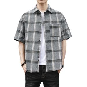 100% Cotton Flannel <b>Half</b> <b>Shirt</b> for Men's Fashionable Casual Wear Wholesale OEM Export Oriented Quality Logo New Year New - Product Image 2
