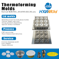 Molde de Termoformado de Aluminio Combinado para Tapas, Ciclo Rápido, Alta Precisión, Tolerancia de 0.02mm-0.05mm, Servicio OEM/ODM