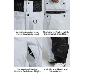 Pantalon de ski ample pour homme, nouvelle collection hiver, coupe large, fermeture éclair, pour sports de plein air - Product Image 2