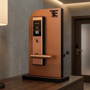 Serrure de porte intelligente en acier inoxydable Rose Gold TES 705SSB avec RFID et accès par clé mobile pour portes en bois - Product Image 4