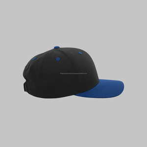 High Quality <b>Men</b> Middle Crown <b>Caps</b> Embroidered Sports Hat <b>Black</b> Suede Brim Visor 5-Panel Baseball <b>Cap</b> - Product Image 2