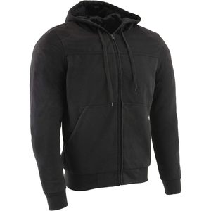 Sweat à capuche de moto en cuir MPM1788 pour homme, noir, blindé, homologué CE, fibres d'aramide DuPont, vêtements de course automobile - Product Image 5
