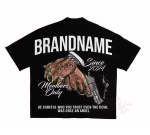 Custom TITAN TREAD WEAR Men's <b>Box</b> Cut Long Sleeve T-Shirt Oversized Heavyweight Polyester/Cotton Blend <b>Drop</b> Shoulder Boxy Fit - Product Image 2