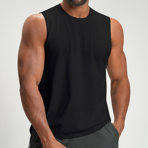 Quick Dry Running <b>Singlet</b> Workout Tank Top <b>Men</b> Gym Sport Mesh Vest 100% Polyester Tank Top - Product Image 6