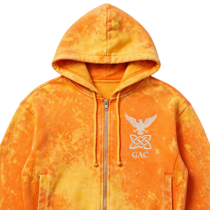 <b>Womens</b> orange Acid Wash Zip Up Hoodie and Wide Leg <b>Sweatpants</b> Two Piece Streetwear Tracksuit Set Wholesale Casual Loungewear - Product Image 4