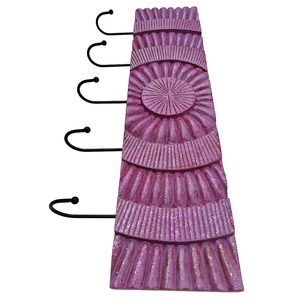 Organizador de Llaves de Madera Tallada Artesanal Smart Art, Colgador de Llaves de Pared, Decoración de Pared, Almacenamiento de Ropa, 5 Ganchos, Madera Sintética - Product Image 4