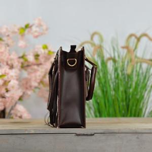 Nouveau sac à main en cuir véritable fait main pour femmes, style élégant, franges western, unisexe, preppy, grande capacité, sac à bandoulière avec fermeture éclair - Product Image 3
