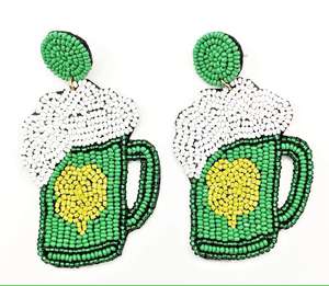 Pendientes de Año Nuevo con Diseño Popular de Bordados Artesanales, Recuerdo de Fiesta, Pendientes de Costura - Product Image 2