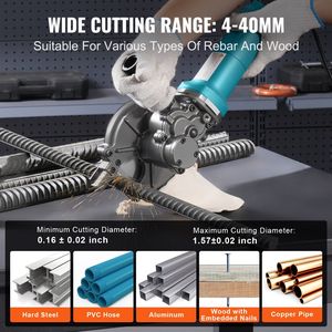 Coupe-ferraille électrique haute puissance 1100W, portable, pour acier et béton, pour barres de 3/2 pouces (4-40 mm), outils professionnels pour la ferraille - Product Image 4