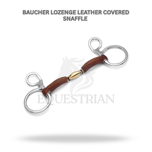 Mors à rênes recouvertes de cuir Baucher pour l'entraînement et le contrôle équestre - Product Image 2