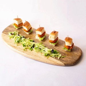Panier à pain en bois de manguier 25 cm finition naturelle |   Articles de cuisine en bois faits à la main en gros - Product Image 2