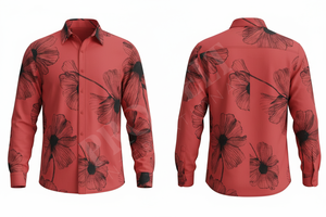 Chemise à Boutons à Motifs Floraux Personnalisés pour Toutes les Saisons, Chemise à Manches Longues Casual, Confortable, Élégante, OEM ODM, Chemises de Haute Qualité - Product Image 6
