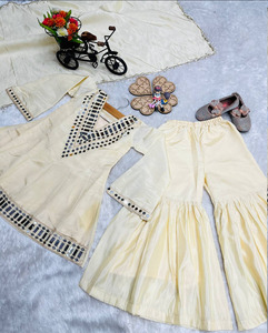 Designer Party Wear Top-Bottom And Dupatta For Kids - Product Image 2