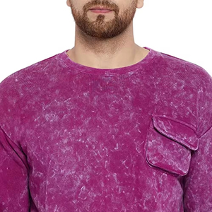 Conjunto de chándal personalizado para hombre, con estampado de lavado ácido, transpirable, para correr, talla grande, de dos piezas, pantalón liso - Product Image 2