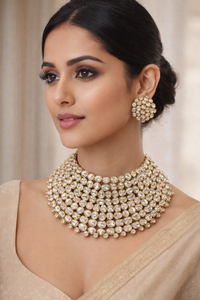 Parure de bijoux de mariée de luxe tendance en alliage plaqué rhodium et zircon, style indien traditionnel, pour fiançailles, fêtes, mariages et anniversaires - Product Image 2