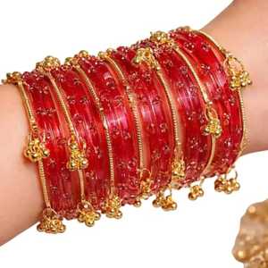 Professional Manufactures Custom Embroidery Design Stainless Steel High-quality Kashmiri <b>Bangles</b> Set Services Wedding Churiya - Product Image 1