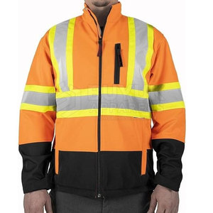 Chaqueta de Trabajo Impermeable, Reflectante y Transpirable de Alta Visibilidad, 100% Poliéster, con Capucha y Respirador, para Trabajadores de la Construcción - Product Image 4
