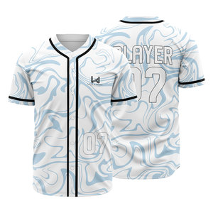 Custom Sublimated Full Button Baseball Jersey <b>Shirt</b> Team Uniform Breathable Quick Dry Moisture Wicking Sportswear Wholesale - Product Image 6