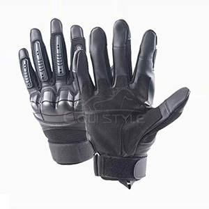 ถุงมือยุทธวิธีสีดำขนาดใหญ่พิเศษ ป้องกันข้อนิ้วอย่างดี ป้องกันแรงกระแทกทั้งนิ้ว ถุงมือสำหรับงานหนัก ถุงมือสำหรับล่าสัตว์และรักษาความปลอดภัย - Product Image 3