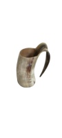 Mug à boire en corne de buffle naturelle, fait main, écologique, sûr pour les aliments, durable, style viking, mythologie nordique, tasse à bière médiévale, cadeau