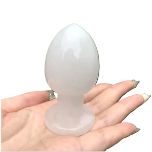 Huevo vaginal de jade blanco cristalino de alta calidad, huevo yoni de cristal curativo para mujeres, ejercicio de Kegel, piedra preciosa natural, venta al por mayor. - Product Image 4