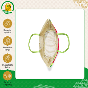 Nouvel arrivage en stock : Sac fourre-tout de plage en jute écologique avec poche intérieure et fermeture éclair, imprimé sur mesure, sac de courses réutilisable - Product Image 3