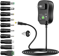 Adaptateur secteur universel 45W AC DC avec cordon de charge 5V-15V et port USB 5V 2A pour routeurs, enceintes, bandes LED