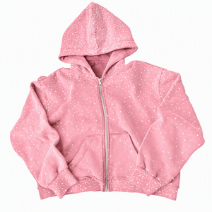 Sweat à capuche zippé à motif lettres jaunes, coupe classique, décontracté, unisexe, en molleton de coton tricoté, écoresponsable, style streetwear hiver - Product Image 3