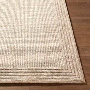 Tapis rectangulaire en jute naturel tissé plat, couleur unie, style Wabi Sabi, antidérapant, pour salon, décoration intérieure, à poils courts - Product Image 4