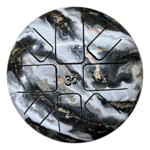 กลองเหล็กเคลือบสีด้วยเทคนิคการพิมพ์ดิจิทัล พร้อมไม้ตียาง สำหรับการเล่นดนตรีบำบัด โยคะ และการทำสมาธิ - Product Image 2