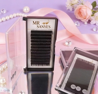 Extensions de cils personnalisées, auto-adhésives, OEM ODM, haute densité, ultra-légères, cils synthétiques pour usage professionnel en salon