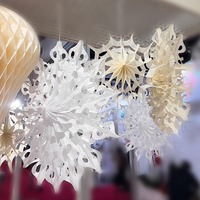 Éventails décoratifs en papier 3D écologiques de 17,7 pouces pour décorations murales de mariage et aménagements de fêtes