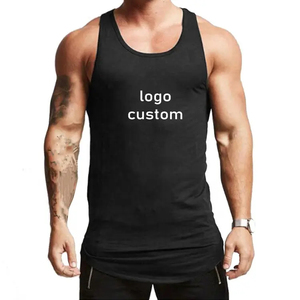 Débardeur de sport pour homme avec logo personnalisé, coupe ajustée, élégant, tendance, grande taille, pour la musculation, respirant - Product Image 3