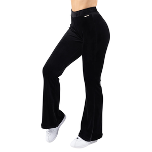 Pantalon de détente évasé noir pour femme, taille haute, en tissu extensible doux, idéal pour le yoga, l'entraînement, le fitness, les tenues décontractées et quotidiennes - Product Image 3