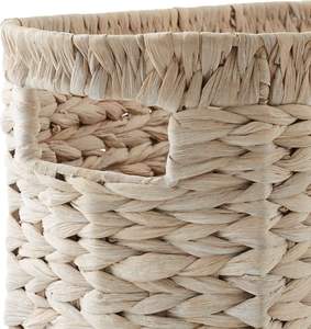 Cestas de Almacenamiento Rústicas de Jacinto de Agua de Alta Calidad con Asas, Organizador Multifuncional Ecológico para Hogar, Oficina, Dormitorio y Sala de Estar - Product Image 4