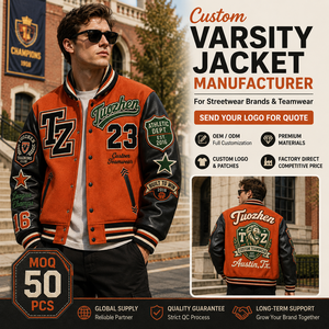 Chaqueta Varsity Vintage para Hombre, Personalizada, de Manga Larga, Estilo Urbano, con Bordado en Contraste, Diseño Letterman - Product Image 6