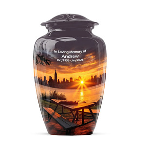 Urnas Conmemorativas City Beach Sunset para Cenizas Humanas, Ecológicas, Duraderas, Decorativas, para Cremación y Entierro, Diseños Personalizables - Product Image 4