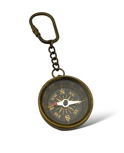 Luxury Handmade Brass <b>Compass</b> Keychain Vintage Nautical Gift Accessory by Tajdaar Handicrafts - Product Image 1