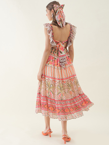 ชุดเดรสแฟชั่นผู้หญิงลายดอกไม้ แขนกุด ทรงบาน สำหรับงานแต่งงาน มีจำหน่ายในราคาขายส่ง - Product Image 3