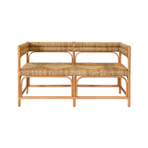 Handwoven Seagrass Accent Patio <b>Bench</b> - Product Image 2