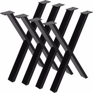 Gambe a X Moderne da 30 Pollici per Panche, Tavoli da Caffè e Scrivanie, con Piedini Antiscivolo, in Acciaio Legato, per Parchi e Palestre - Product Image 1