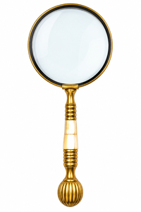 Loupe en métal faite à la main avec poignée à carreaux noirs et blancs, style vintage antique, loupe de lecture, décoration de bureau - Product Image 4